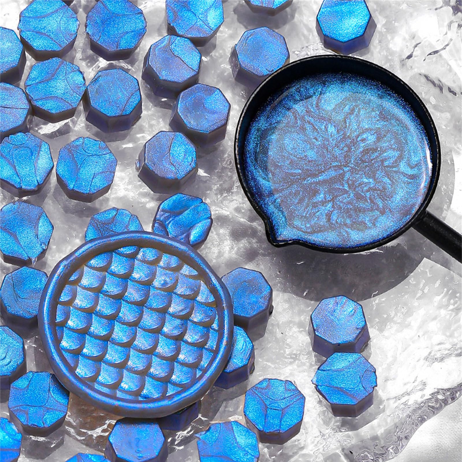 Buxuaaaa 100Pcs Glitter Wax Sealing Beads for Wax Seal Stamp, Seal Beads for Gift Wrap, Invitation Envelope Creative Hobbies