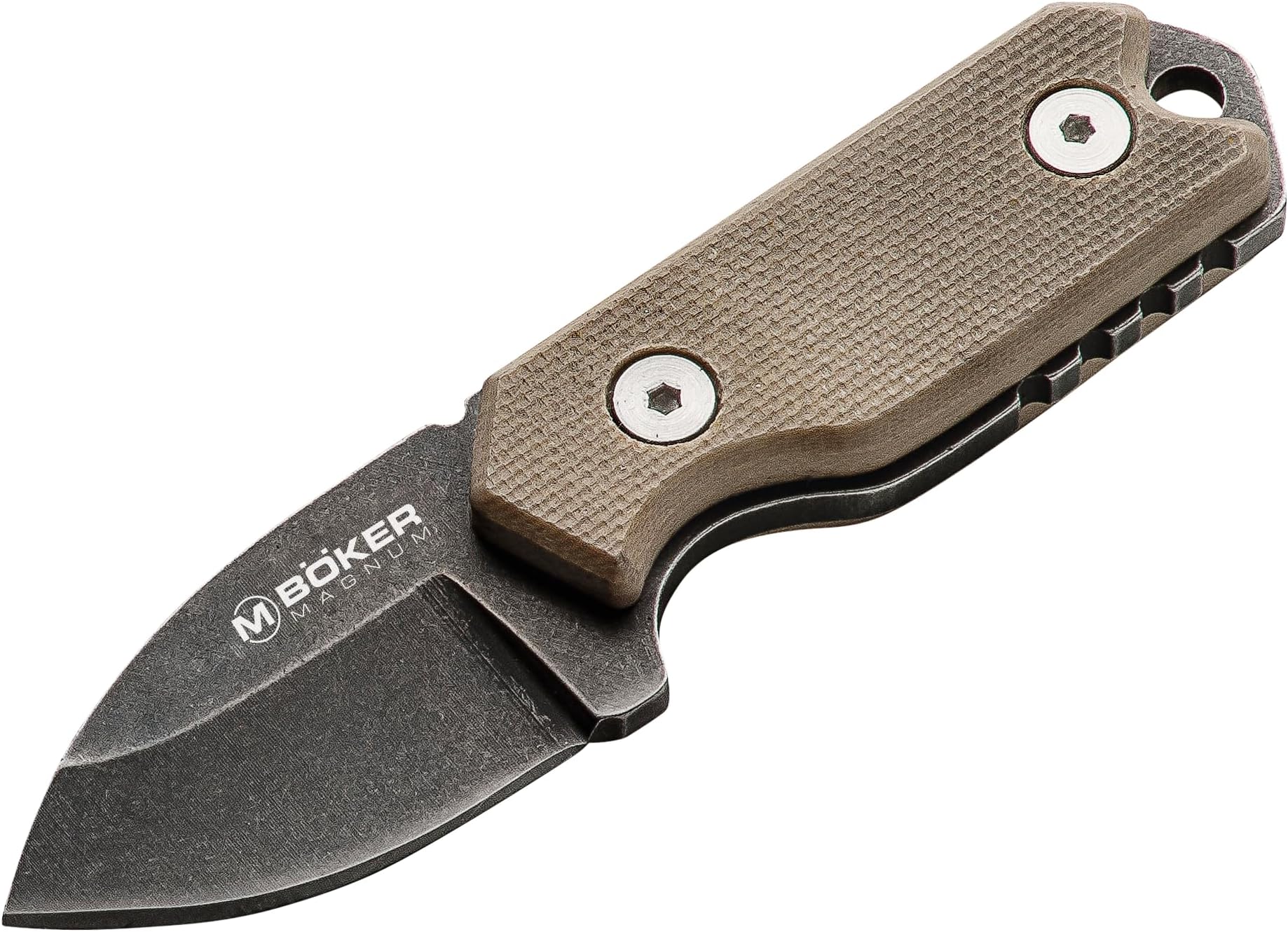 Boker Magnum Lil Friend Micro - Small Fixed Blade Neck Knife with Sheath, 1.38 Inch, 440A Stainless Steel Blade, G10 Handle (02SC743) -Lightweight, Compact EDC Knife, Multi-Color