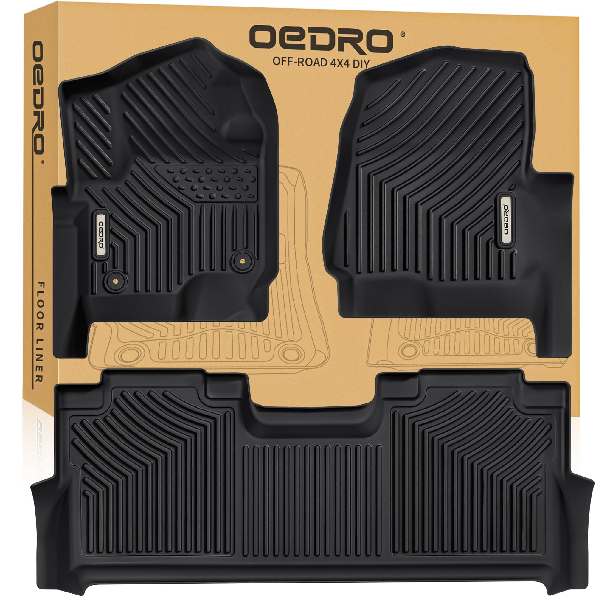 OEDRO Floor Mats for 2017-2026 2027 Ford F250/F350/F450 Super Duty Crew Cab