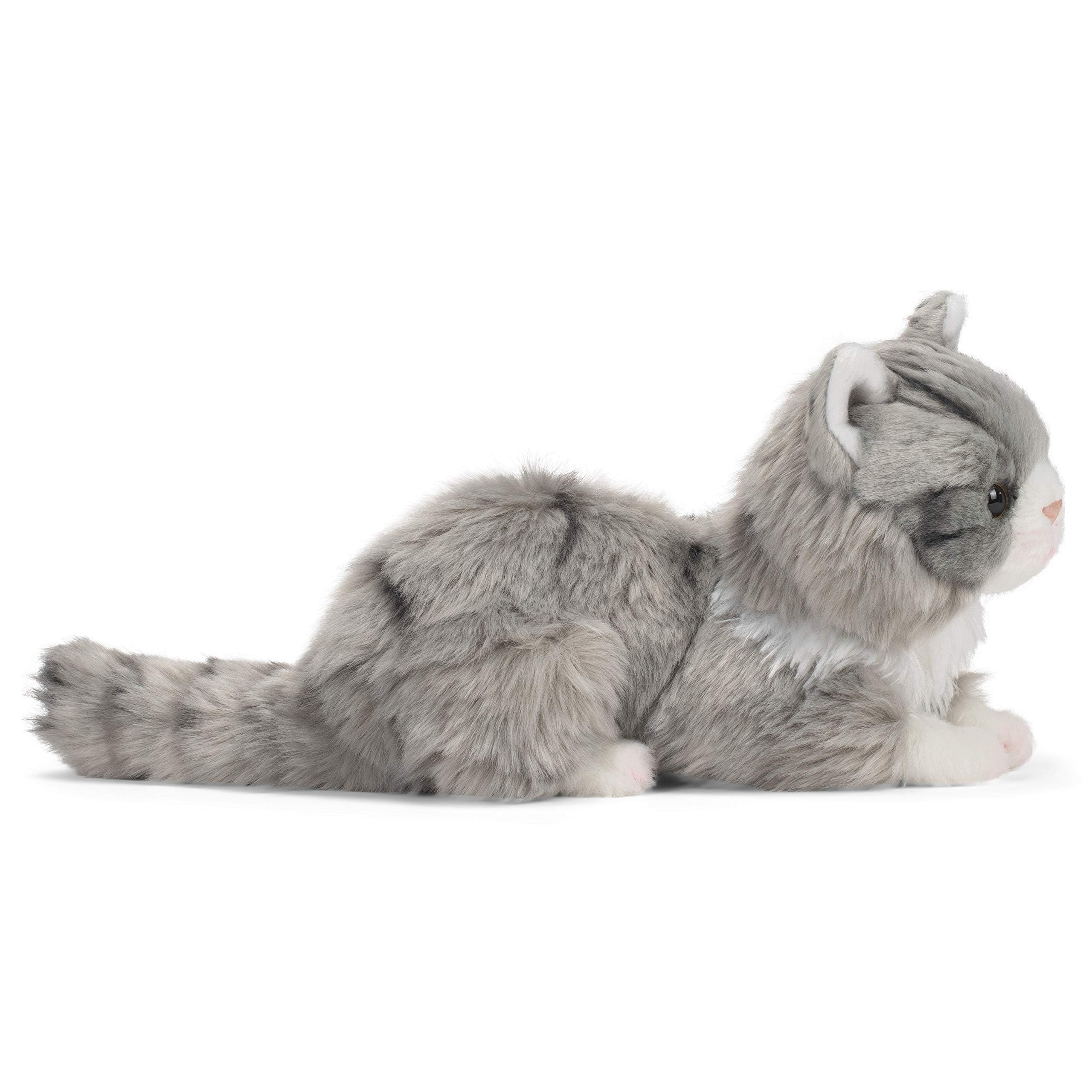 DEMDACO Sweet Maine Coon Cat Silver Grey 10 inch Children's Soft
