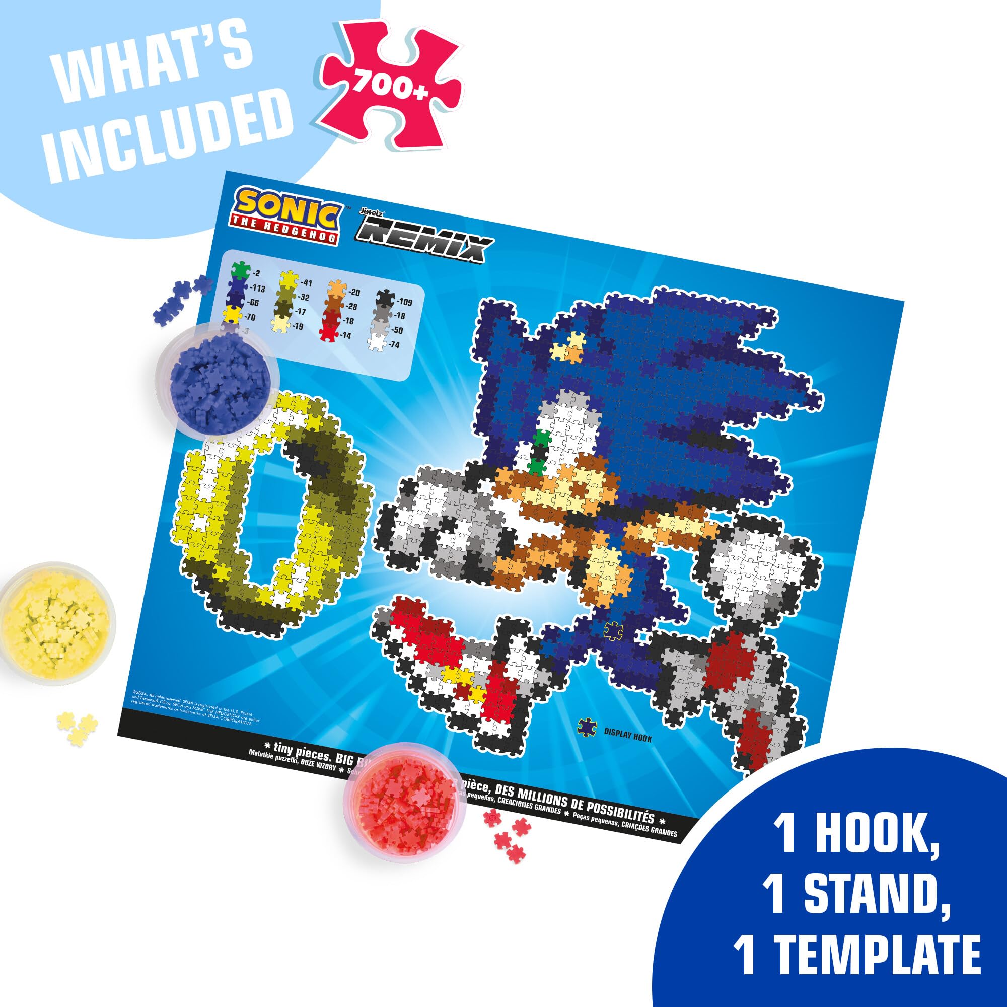 Amazon.com: TOMY Jixelz Remix Sonic the Hedgehog Pixel Art Craft