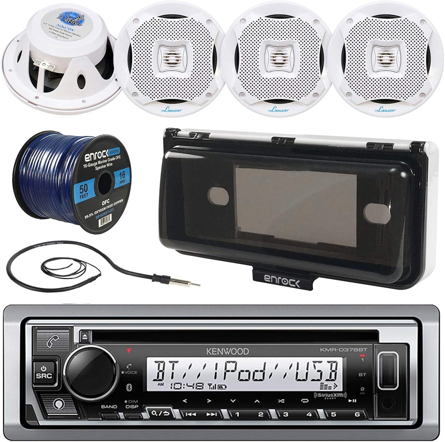 Kenwood inDash Marine Boat Audio Bluetooth CD Player