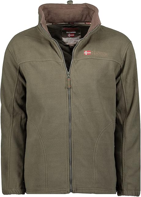 Geographical Norway Warm Mens Fleece Winter Transition Jacket, Outdoor Sweat