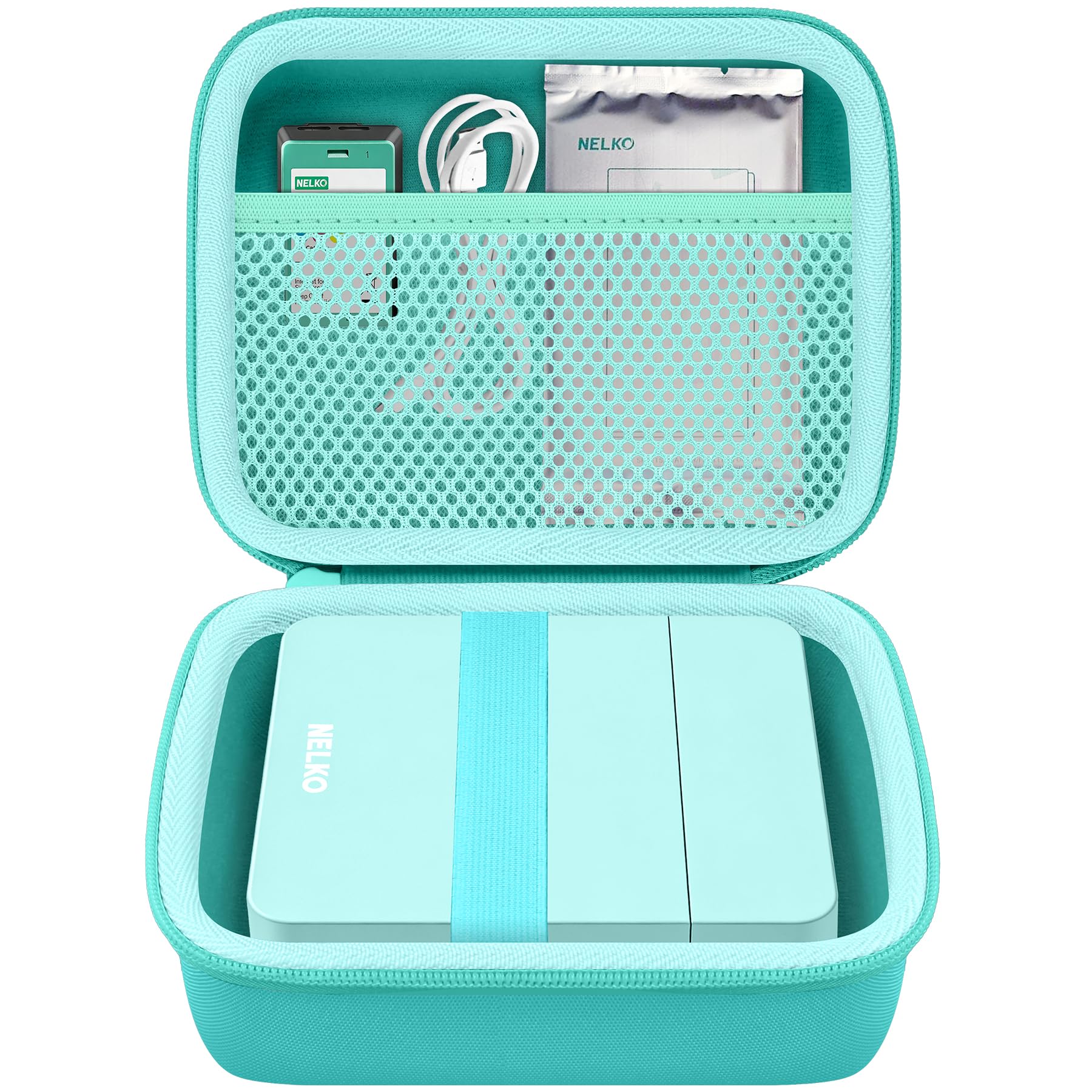 khanka Case for Nelko Photo Printer, PP03 /PP01 Color Mini Portable Printer, Compatible with Nelko PP03/PP01 Photo Printer and Photo Paper,Case Only(Mint Green)