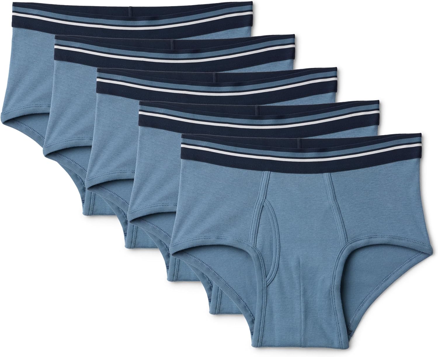 Amazon Essentials Men's Breathable Ribbed Knit Briefs with Elasticized Waistband