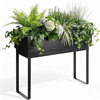 WORTH Raised Metal Planter Box with Legs, 28