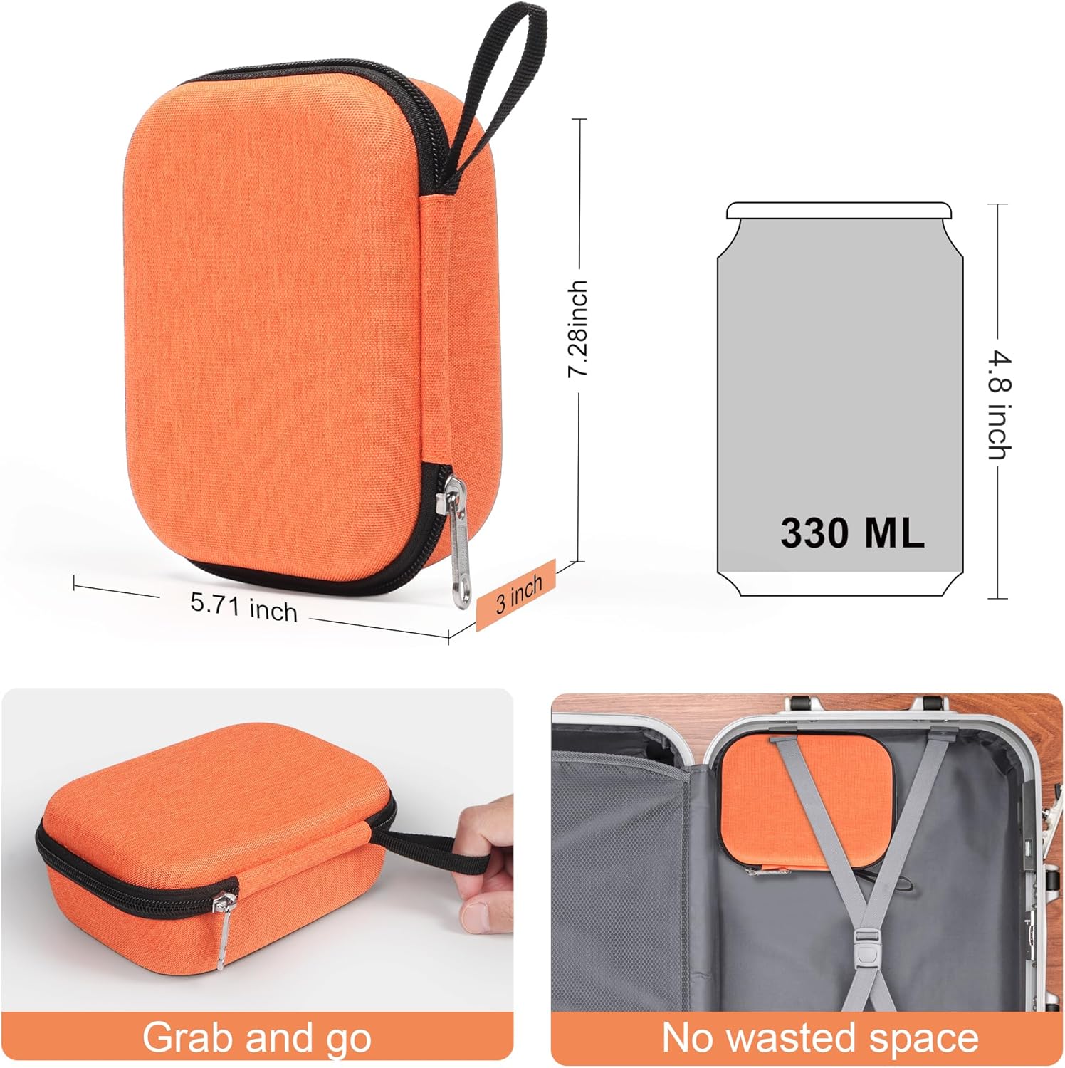 Bukere Travel Sunglasses Organizer Glasses Case, 3 Adjustable Slot for Multiple Eyeglasses, Hard Eyewear Box for Men Women - Image 4