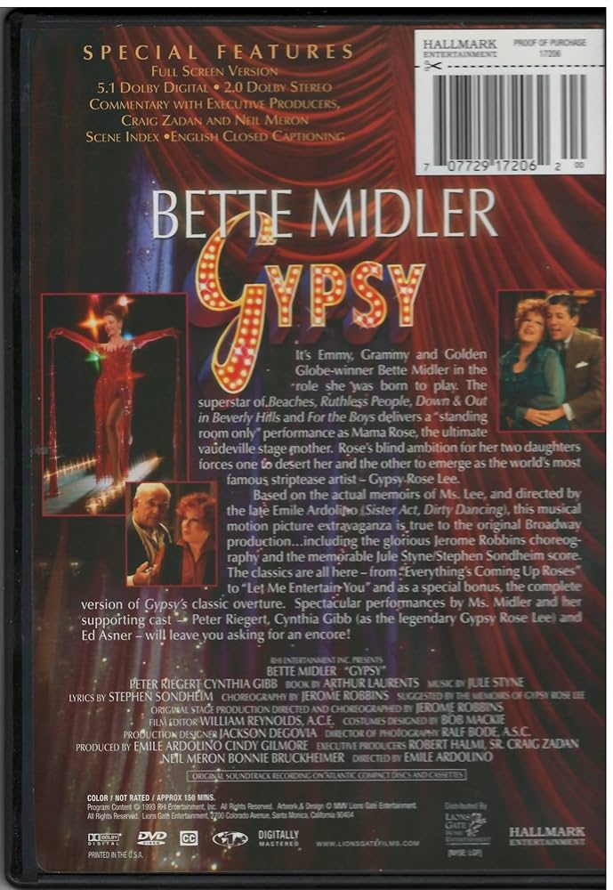 ジプシー DVD Amazon.co.jp: Gypsy [DVD] : Bette Midler, Peter Riegert