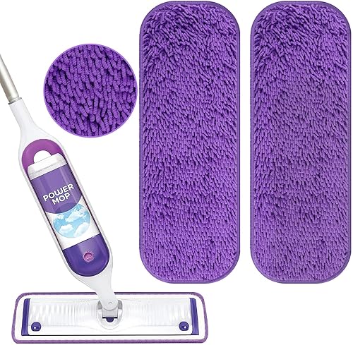 Yicotira Almohadillas de repuesto reutilizables para mopa eléctrica Swiffer Power Mop Kit de iniciación Recambios de almohadillas Swifter Powermop