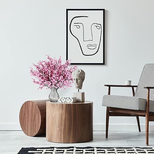 Vista 74 de Sggvecsy 15 piezas de flores artificiales de aliento de bebé, ramos de gypsophila a granel, flores de seda falsas de tacto real para el hogar, Negro