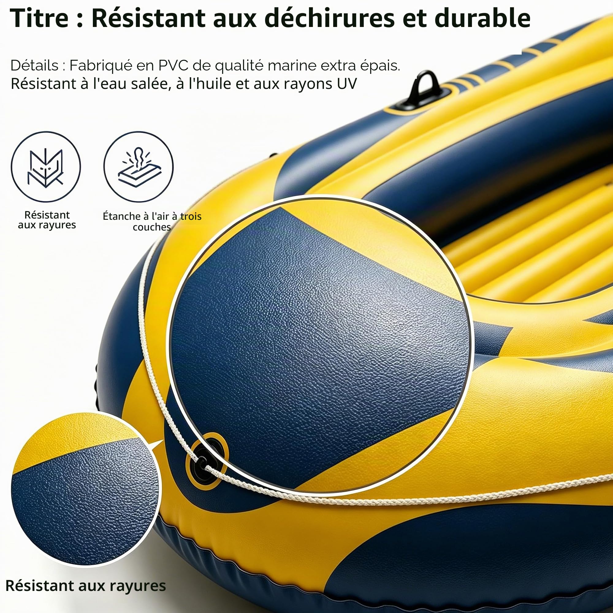 Kayak gonflable de 234 cm pour adultes – Stable, compact et léger, idéal pour les activités de loisirs sur l'eau, en lac ou en rivière