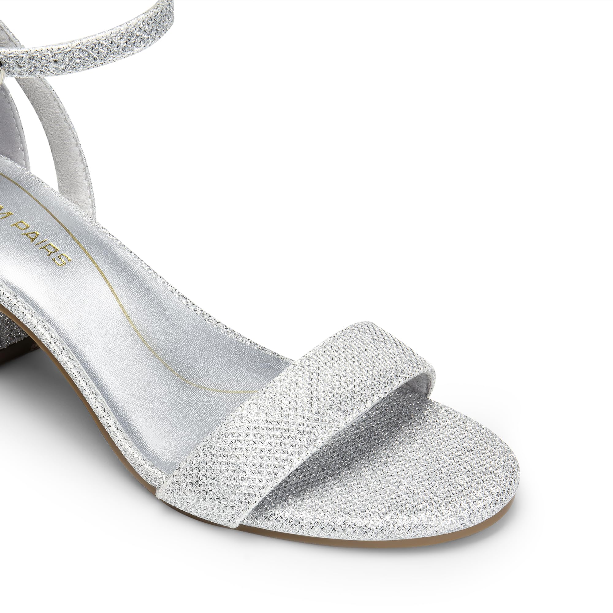 DREAM PAIRS Sandali con Tacco a Blocco e Cinturino alla Caviglia da Donna Eleganti Scarpe da Sposa e da Festa