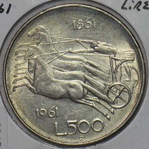 Collectible Coin Italy 1961 500 Lira Horse animal 296769