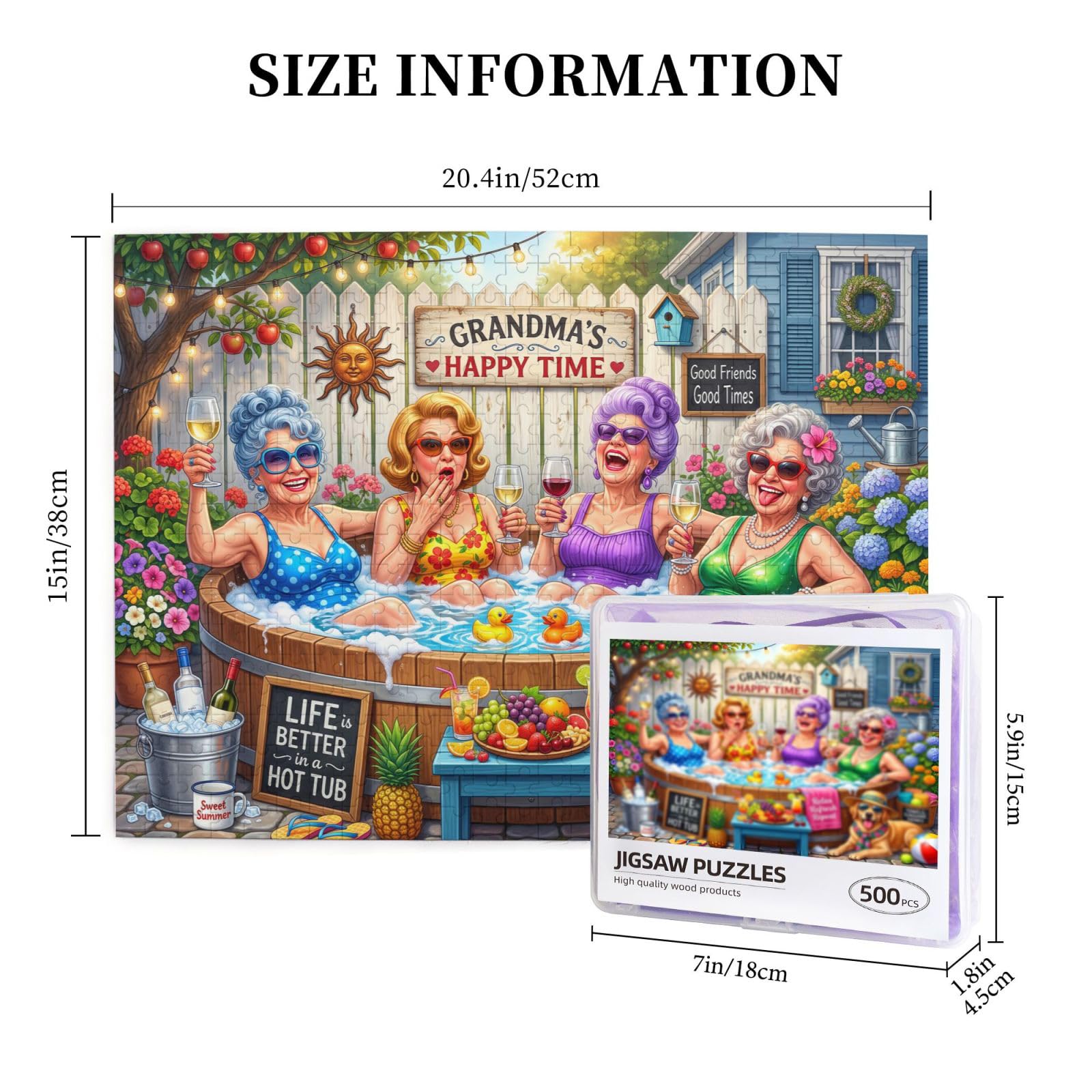 Nonna Friends 500 Pezzi Puzzle per Adulti Puzzle in Legno