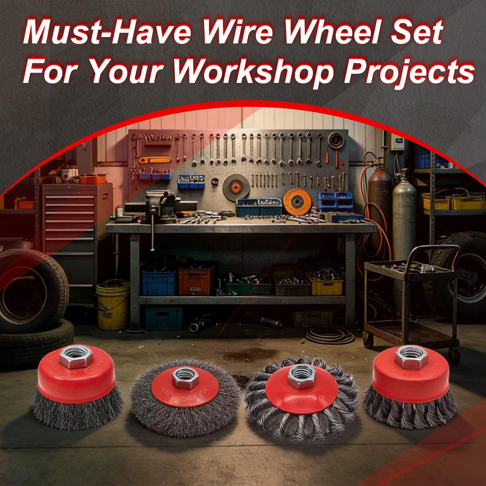 Wire Wheels for Angle Grinder - 12 Pack -7