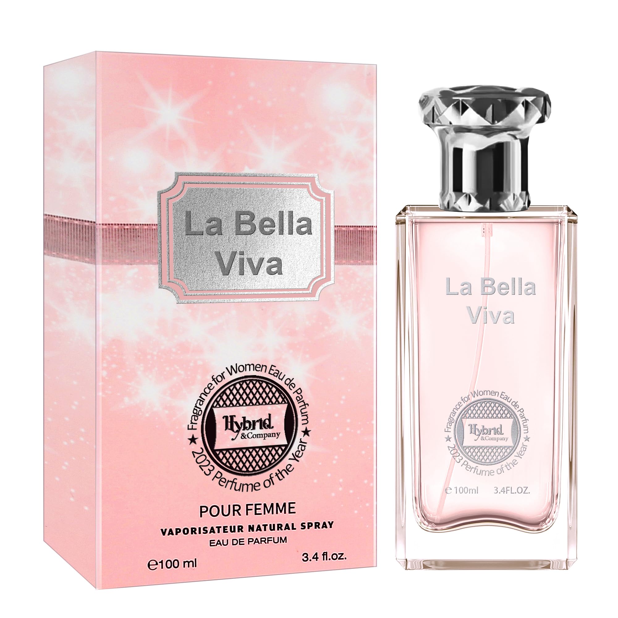 Hybrid & CompanyLa Bella Viva Pour Femme Eau De Parfum Natural Spray Vaporisateur,3.4FL.OZ