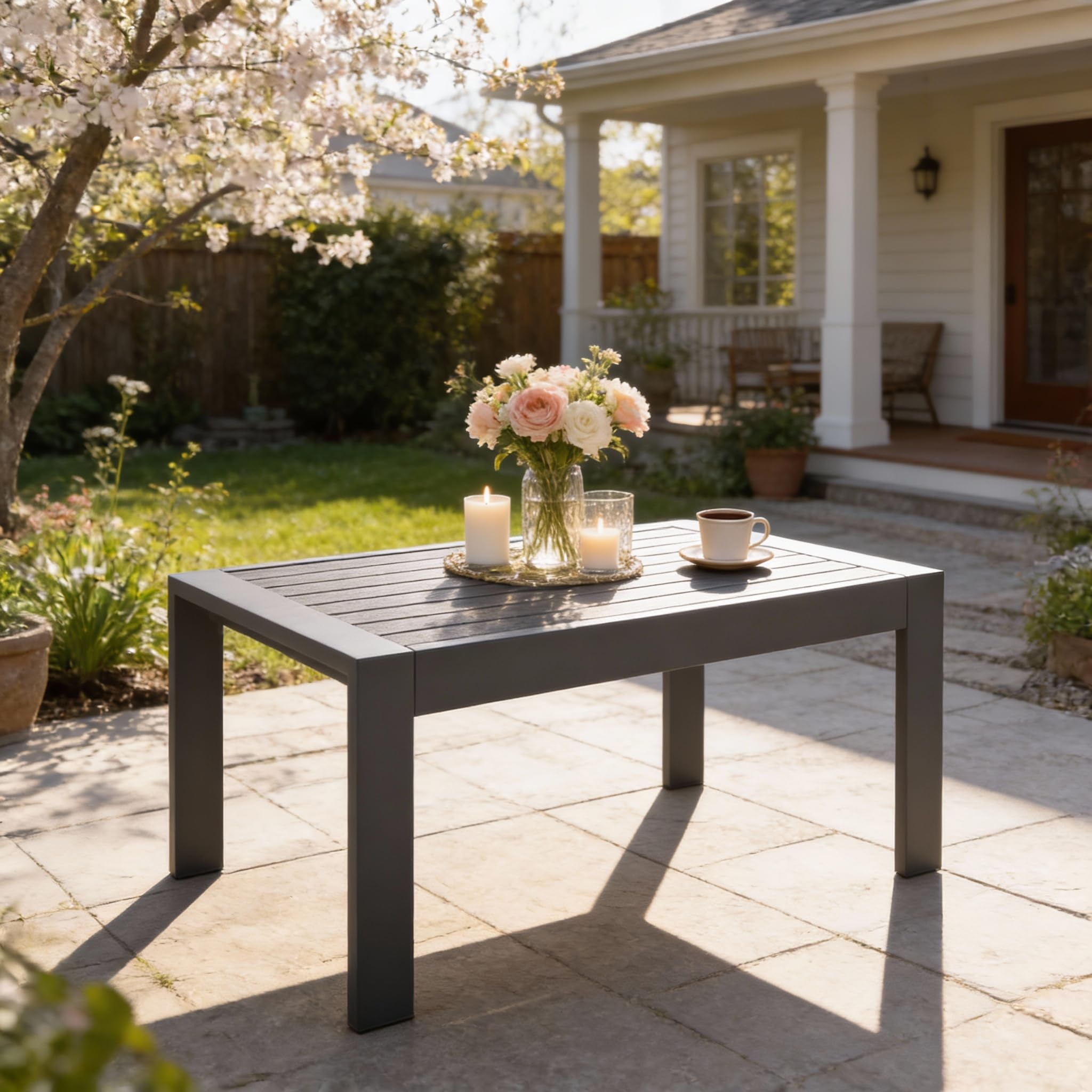 Kiss the Water Aluminum Patio Coffee Table