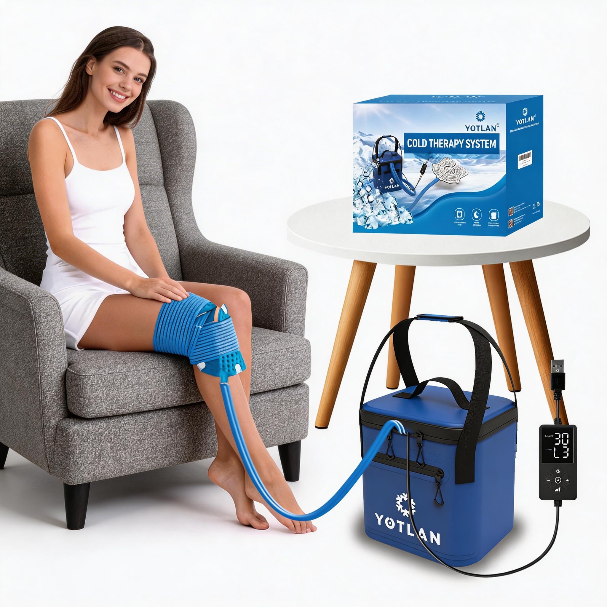 Cold Therapy Machine with Programmable Timer,USB Powered Portable