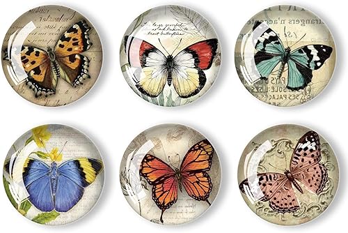 Miniatura 2 de 12 imanes de vidrio para refrigerador, decoración de imanes de nevera de mariposa para manualidades, imanes fuertes para nevera para cocina,