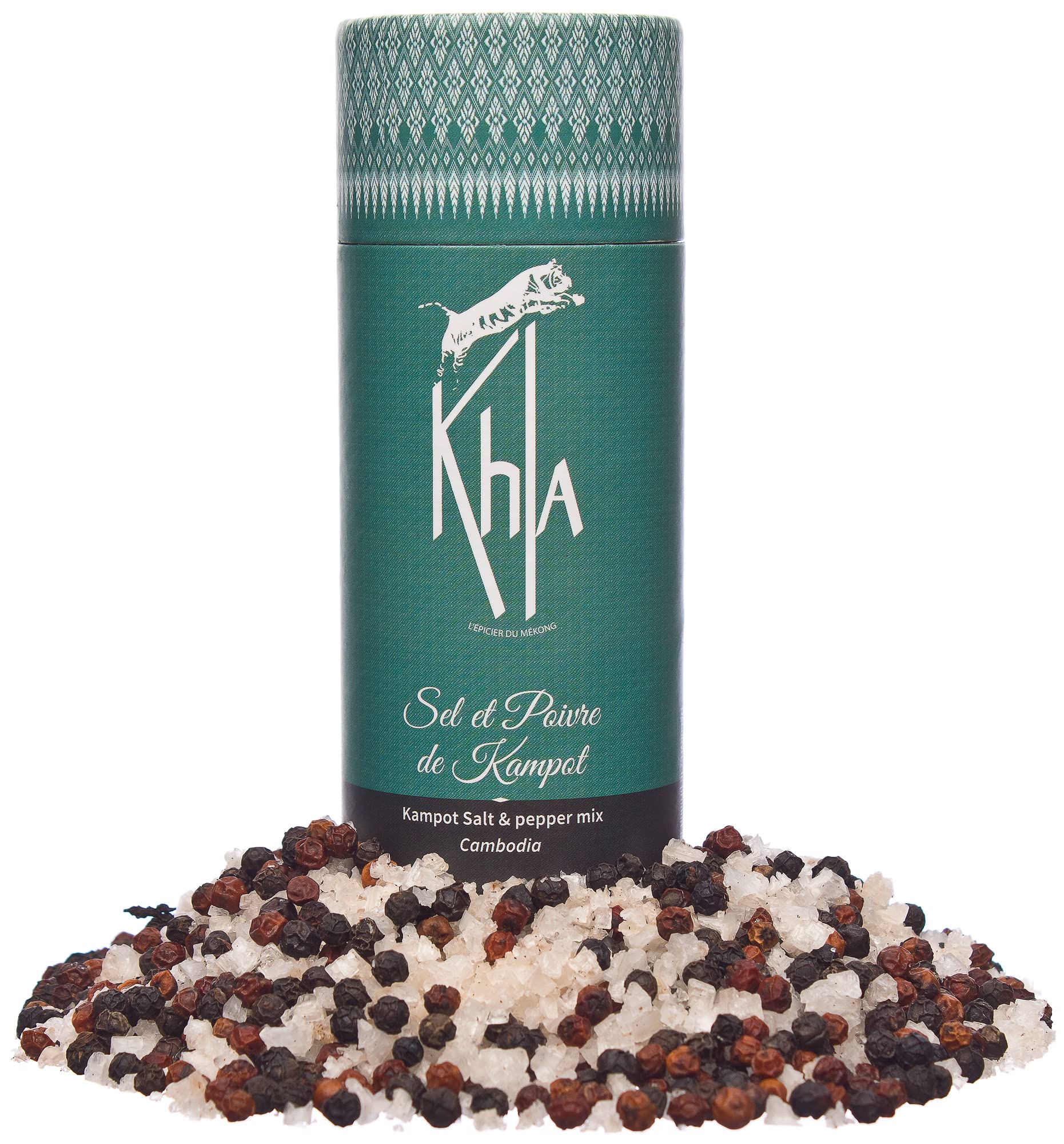 Khla - Sel et poivre de Kampot - 100% naturel - Tube 150g