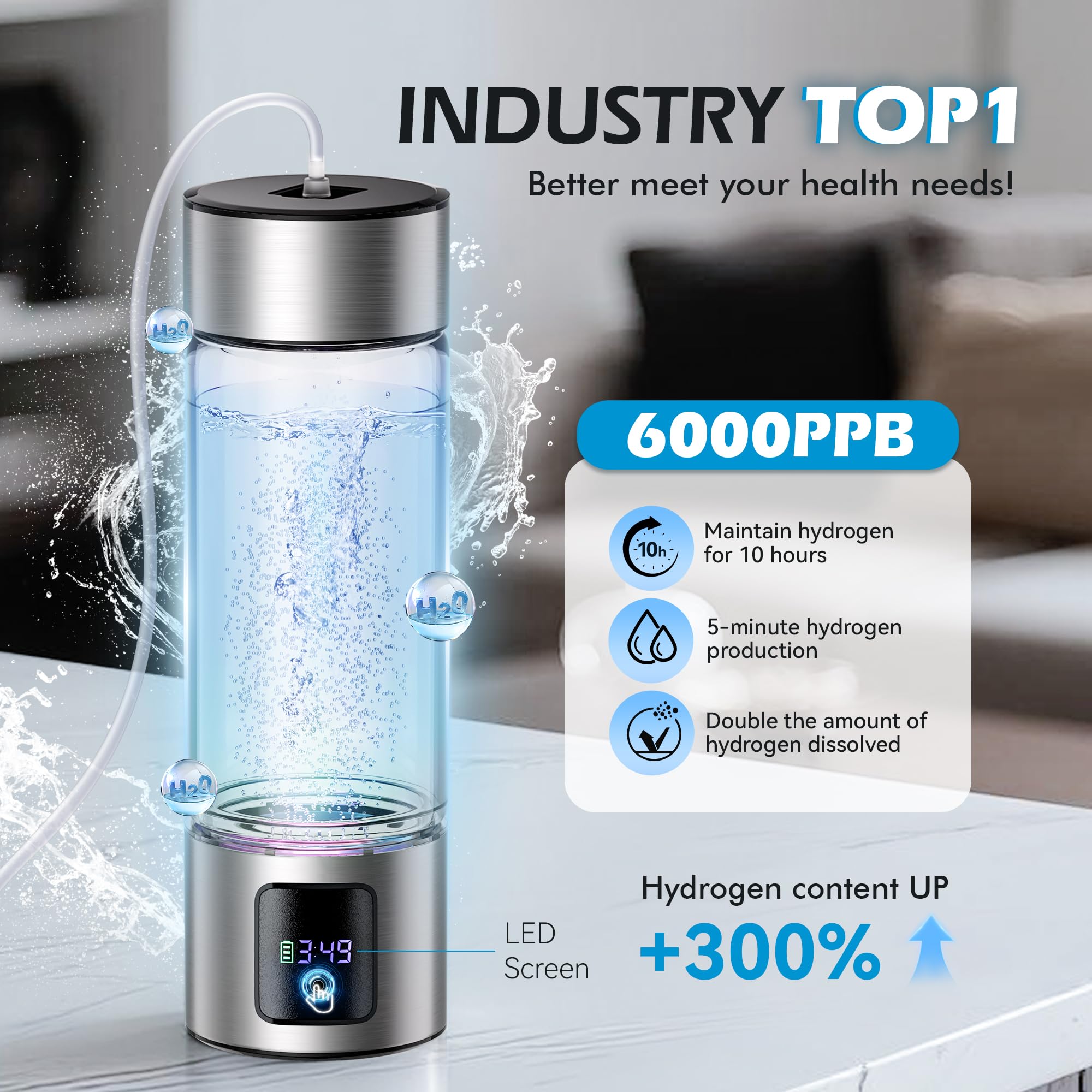New Upgrade Hydrogen Water Bottle Changes Water Quality in 3 Minutes