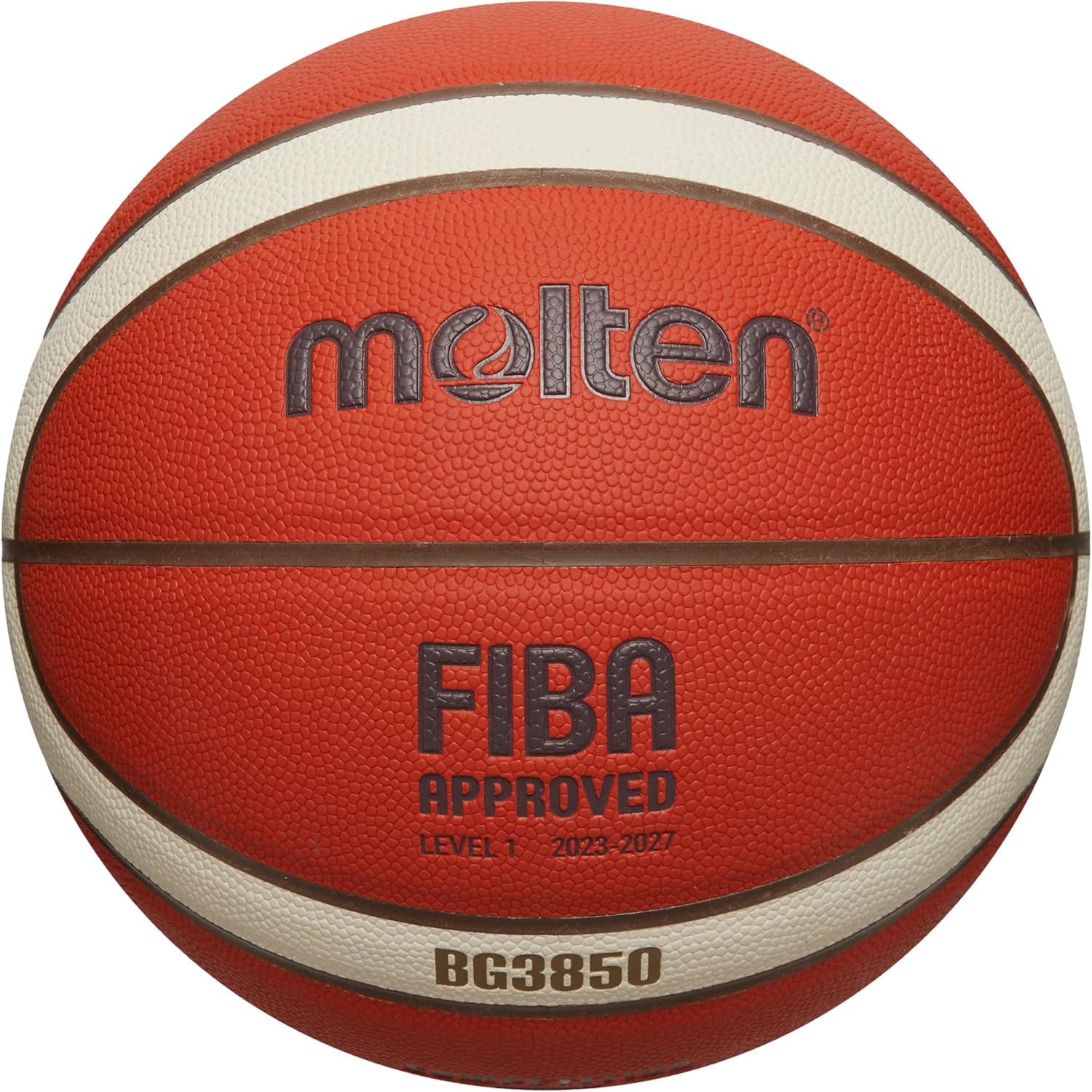 Molten BG3850 Basketball, Orange/Ivory, 6