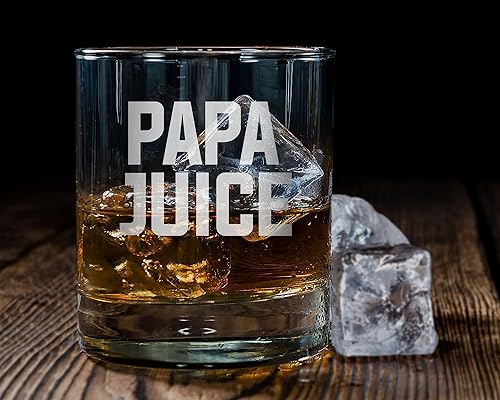 Miniatura 3 de PAPA JUICE - Vaso de whisky personalizado, regalo divertido para papá, tío abuelo de hija, hijo, esposa, día del padre