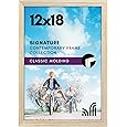 Americanflat 11x14 Picture Frame with Shatter-Resistant Glass - Streamline Collection - Thin Border Picture Frame for Wall Display - Hanging Hardware Included - Natural Oak