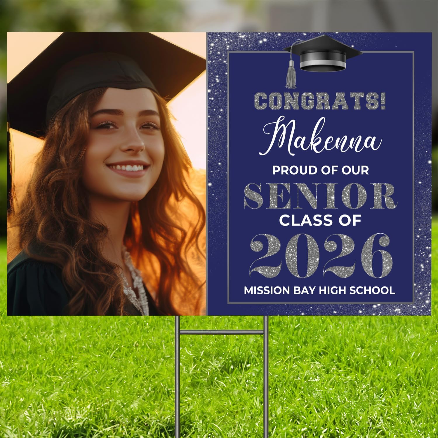 Personalized Graduation Yard Sign 2026 With Photo, Class Of 2026 Yard Signs, Graduation Senior Sign 2026, High School Graduation, College Graduation, 2026 Graduation Decorations, Congrats!