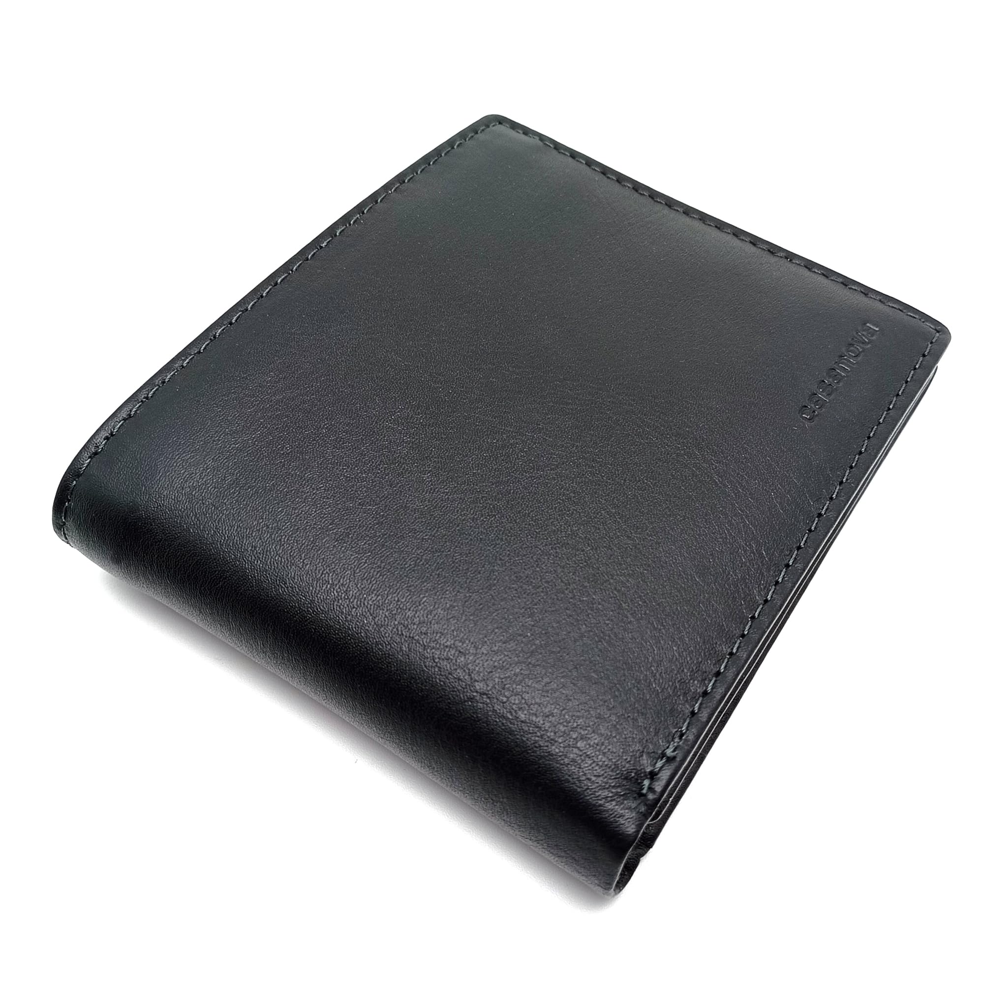 Cartera Hombre Piel Americana SIN Monedero - Hecho a Mano - 10094 Negro