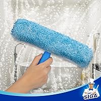 Vista 5 de MR.SIGA Combo profesional de limpieza de ventanas, escobilla de goma y limpiador de ventanas de microfibra, 10 pulgadas