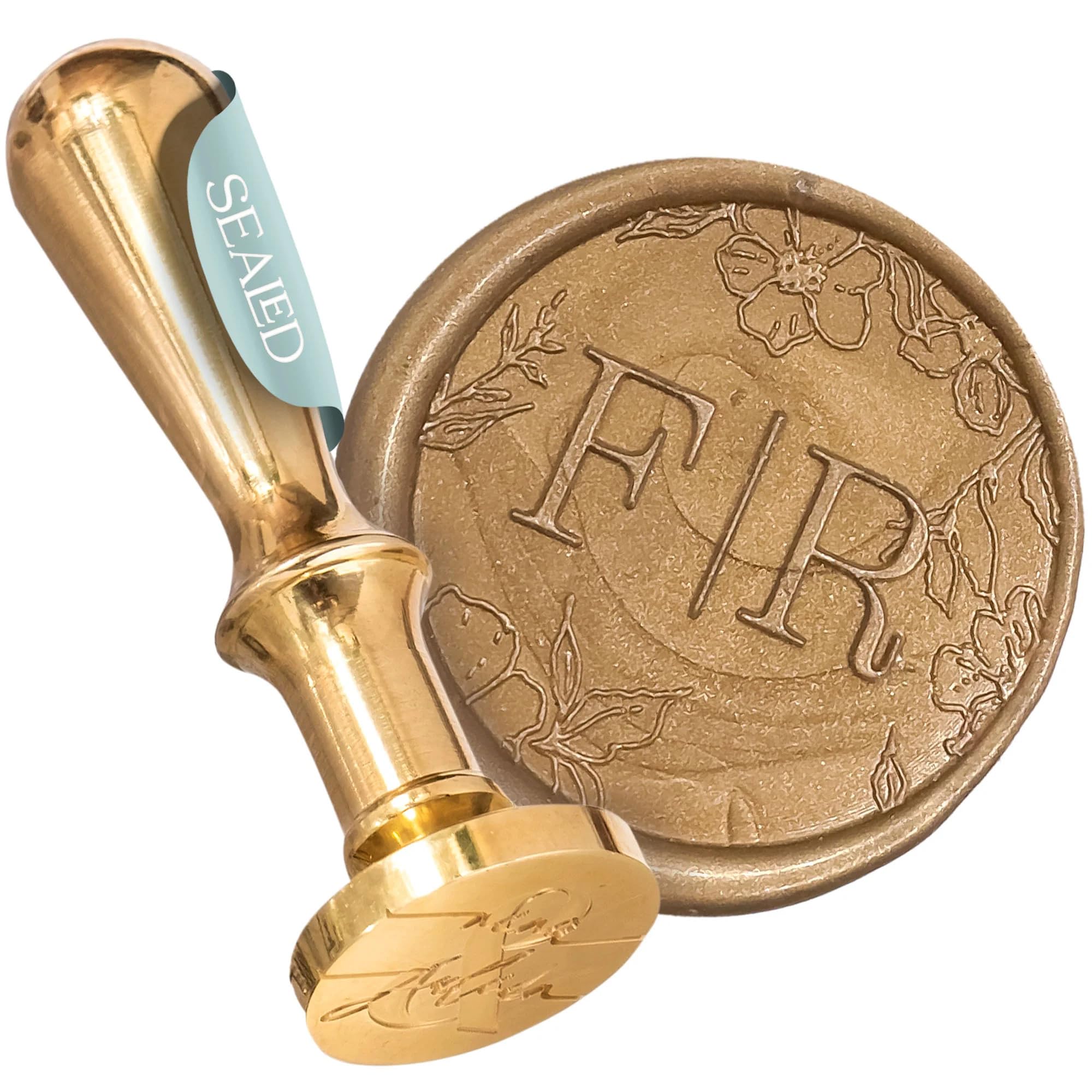 SEALED® Personalised Wax Seal Stamp – Custom Initials or Names | for Weddings, Gifting & Creative Projects (25–35mm – Style: Avery) — image 1