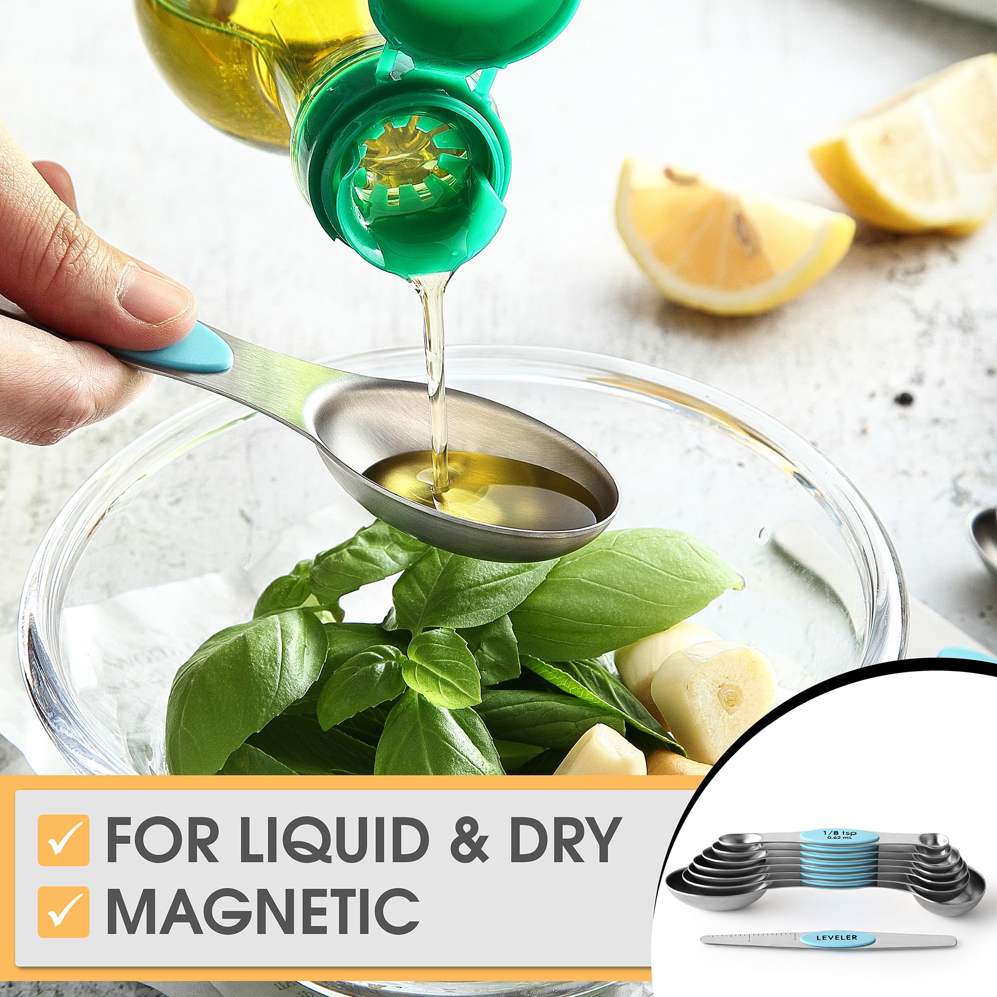 Snapklik.com : Spring Chef Stainless Steel Magnetic Measuring Spoons ...