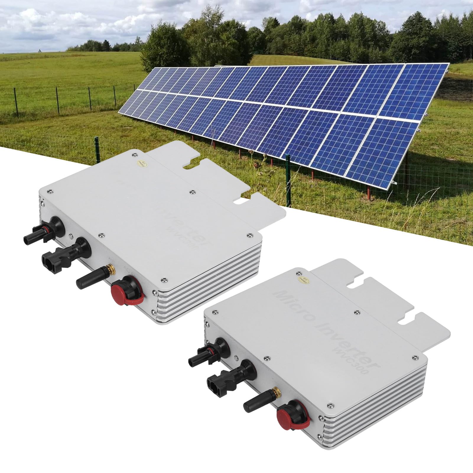 Micro Onduleur 300W MPPT WVC-300 - Panneau Solaire Couplé Au Réseau Étanché IP65