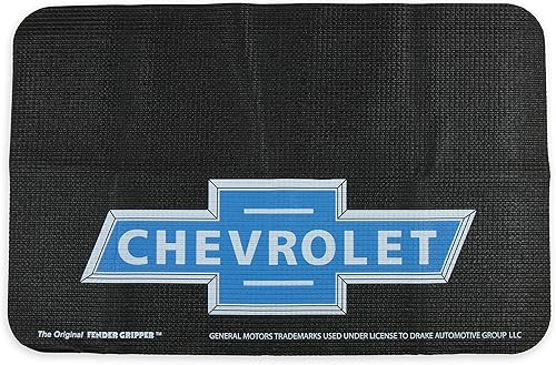 Funda para guardabarros con corbatín azul Chevrolet Con licencia oficial de General Motors Ajuste universal Tamaño estándar 22 x 34 pulgadas