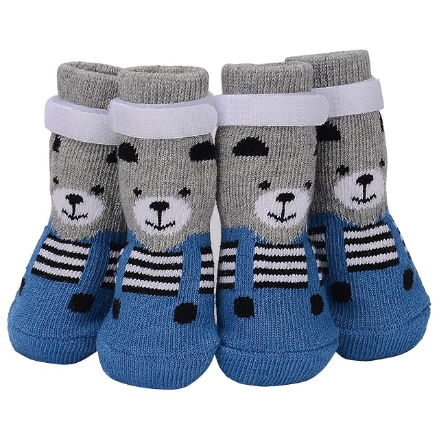 PETLOFT 4 Piezas Calcetines Antideslizantes para Perros