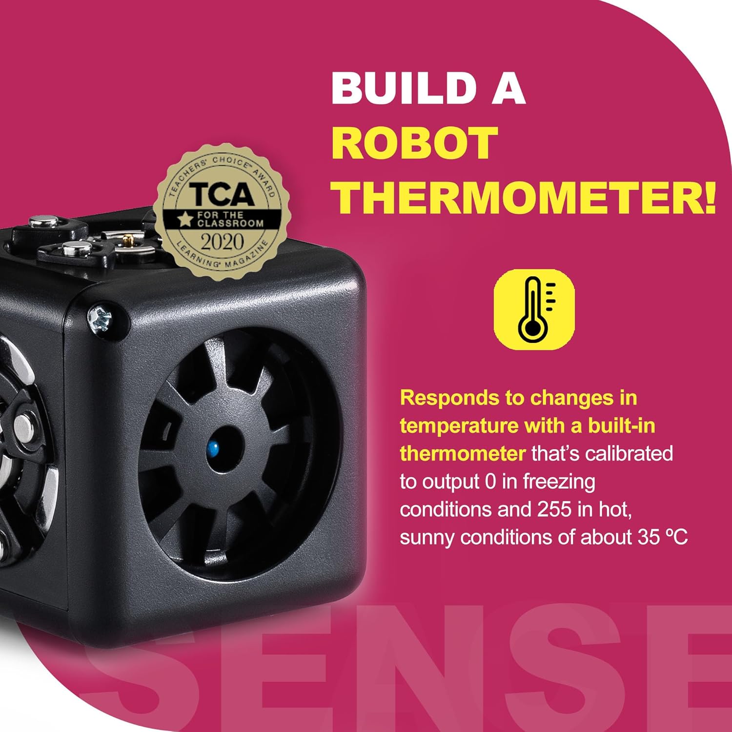 Modular Robotics Cubelets Robot Blocks - Cubelets Temperature Robot Cube for Home Robotics STEM Kit - Temperature Detector - Ages 4+