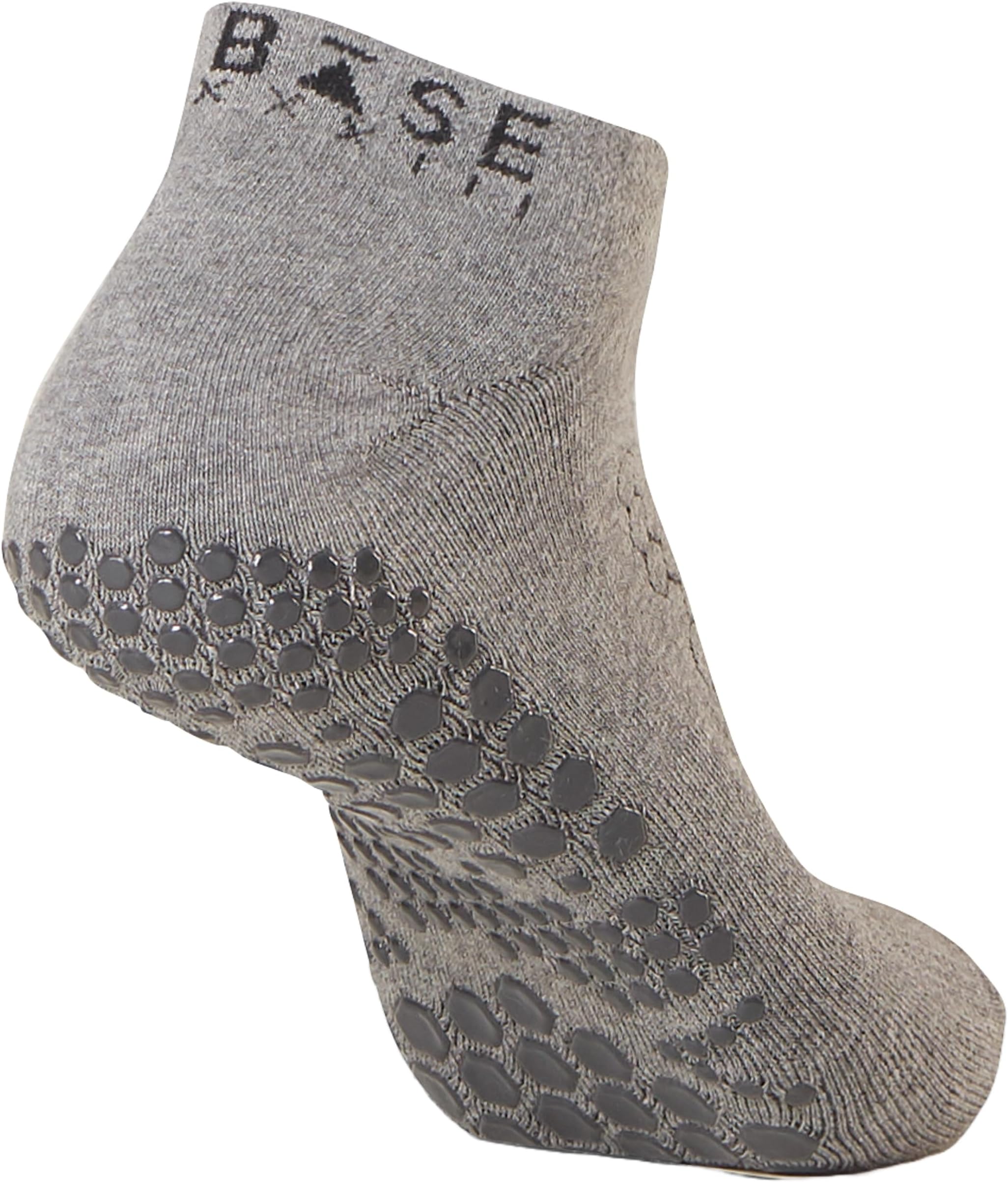 Base 33 Low Rise Grip Socks - Pilates Socks with Non-Slip Grips, Arch Band Support, Wear for Yoga, Barre, Martial Arts