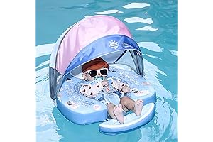 Mambobaby Baby Swim Float with Canopy & Tail: A Safe and Comfy...