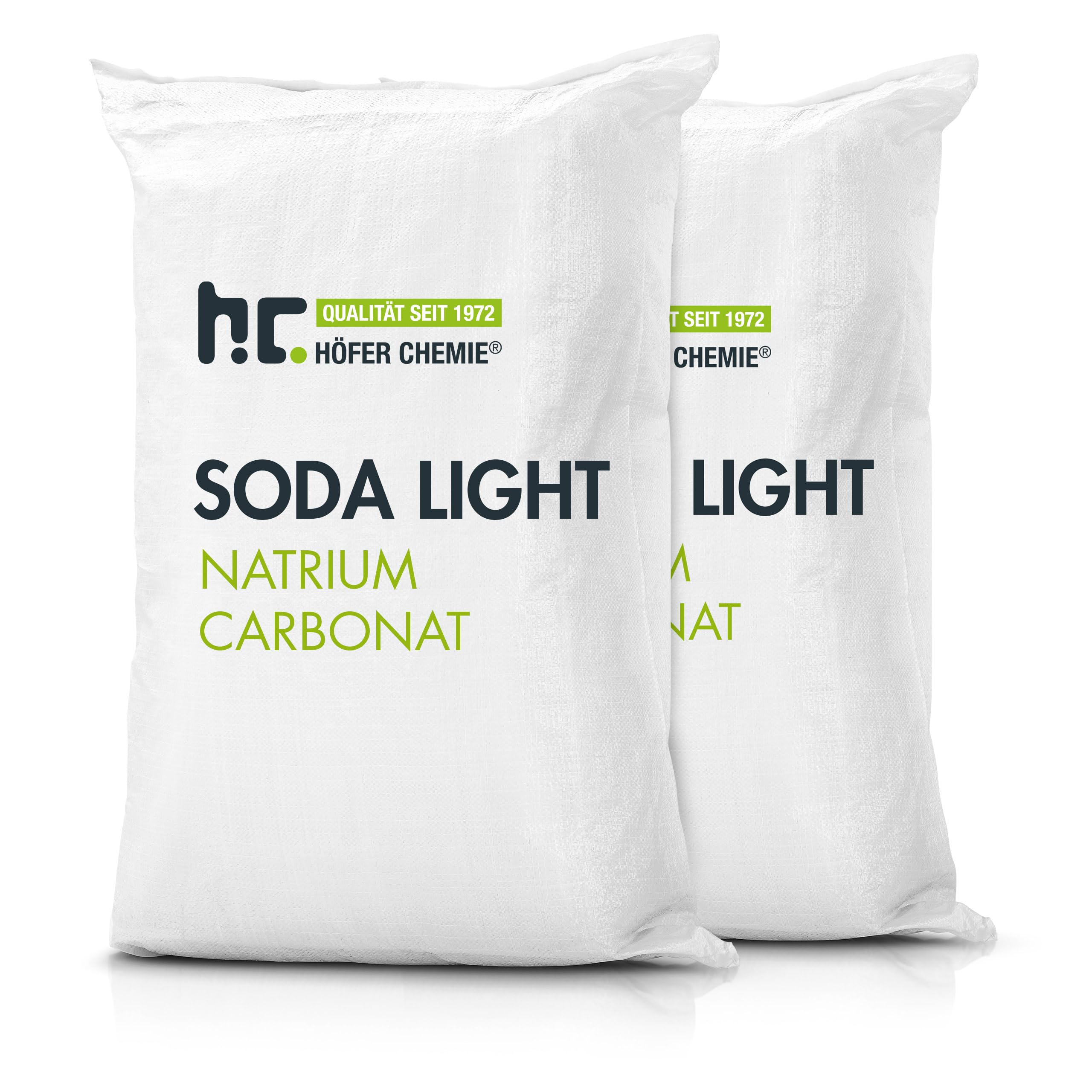 50 kg (2 x 25 kg) Natriumcarbonat (Soda) leicht technische Qualität | Vorratspack zur Anhebung des pH Werts im Schwimmbad