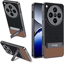 Lemxiee Cover pour Oppo Find X8 Pro Coque avec Support Pliable & Antidérapant & Anti-Empreinte Silicone Souple + Cuir PU Coque pour Oppo Find X8 Pro Case