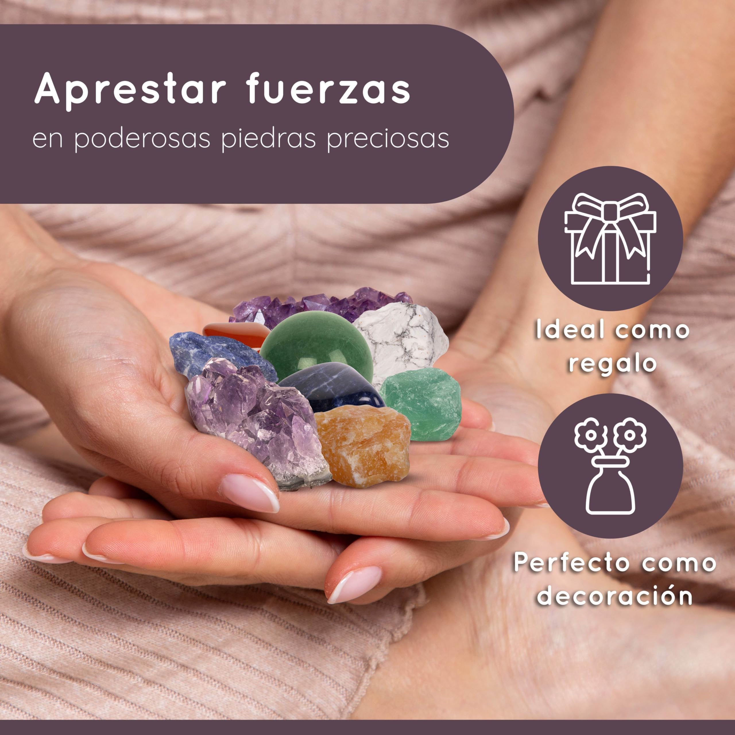 PURAJA Piedras de Carga y Descarga | Premium Hematita y Cuarzo Blanco | 100% Piedras Preciosas Genuinas | Mezcla Seleccionada a Mano | Para Cargar y Descargar Piedras Preciosas, Curativas y Pulidas