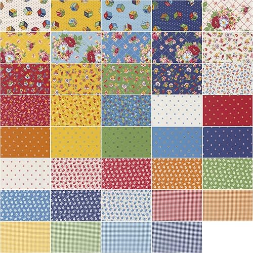 Miniatura 2 de Moda Fabrics Picture Perfect Layer Cake, cuadros de tela precortados de 42 a 10 pulgadas por American Jane