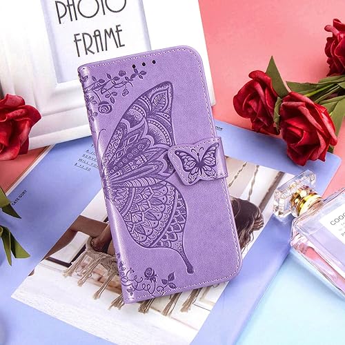 Miniatura 7 de for Xiaomi 12s Ultra Wallet Case Butterfly Flower Design PU Leather Flip Folio Cover with Card Holder Kickstand Wrist Strap Shockproof Protective
