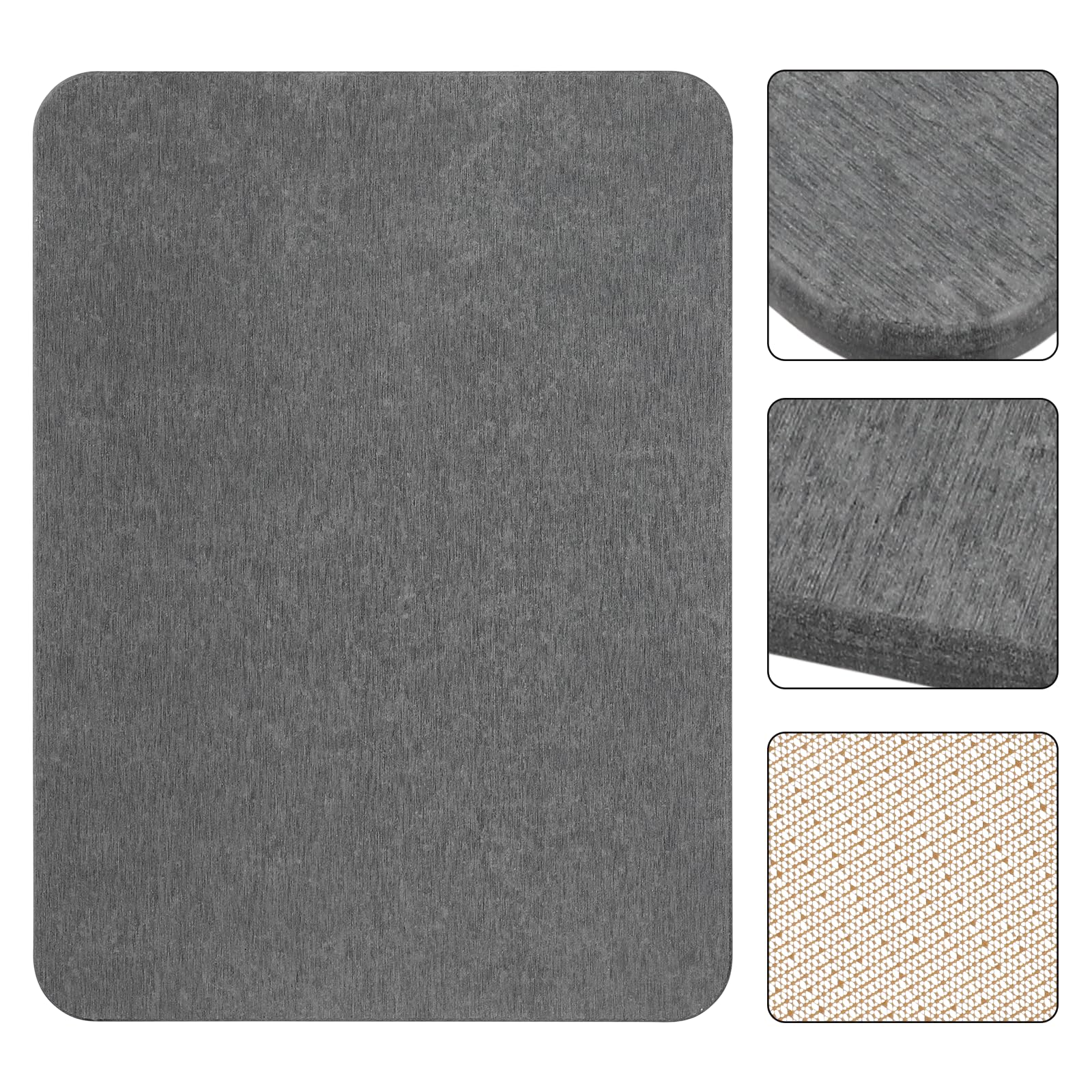 Tappetino Assorbente ad Asciugatura Rapida 40x30cm in Terra Diatomacea Materiale Naturale di Quarzo e Superficie Antiscivolo per Bagno e Cucina
