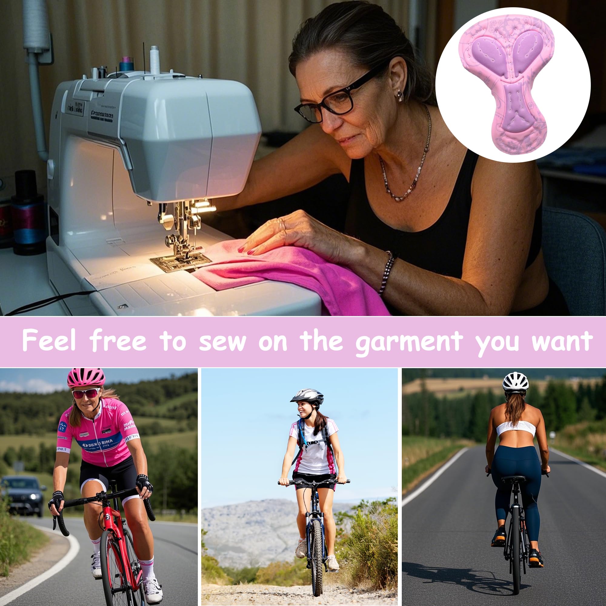 Fahrrad-Shorts-Pad Fahrrad Shorts Hose Kissen Pad Radhose Kissen Unterwäsche auspolstern Für Damen