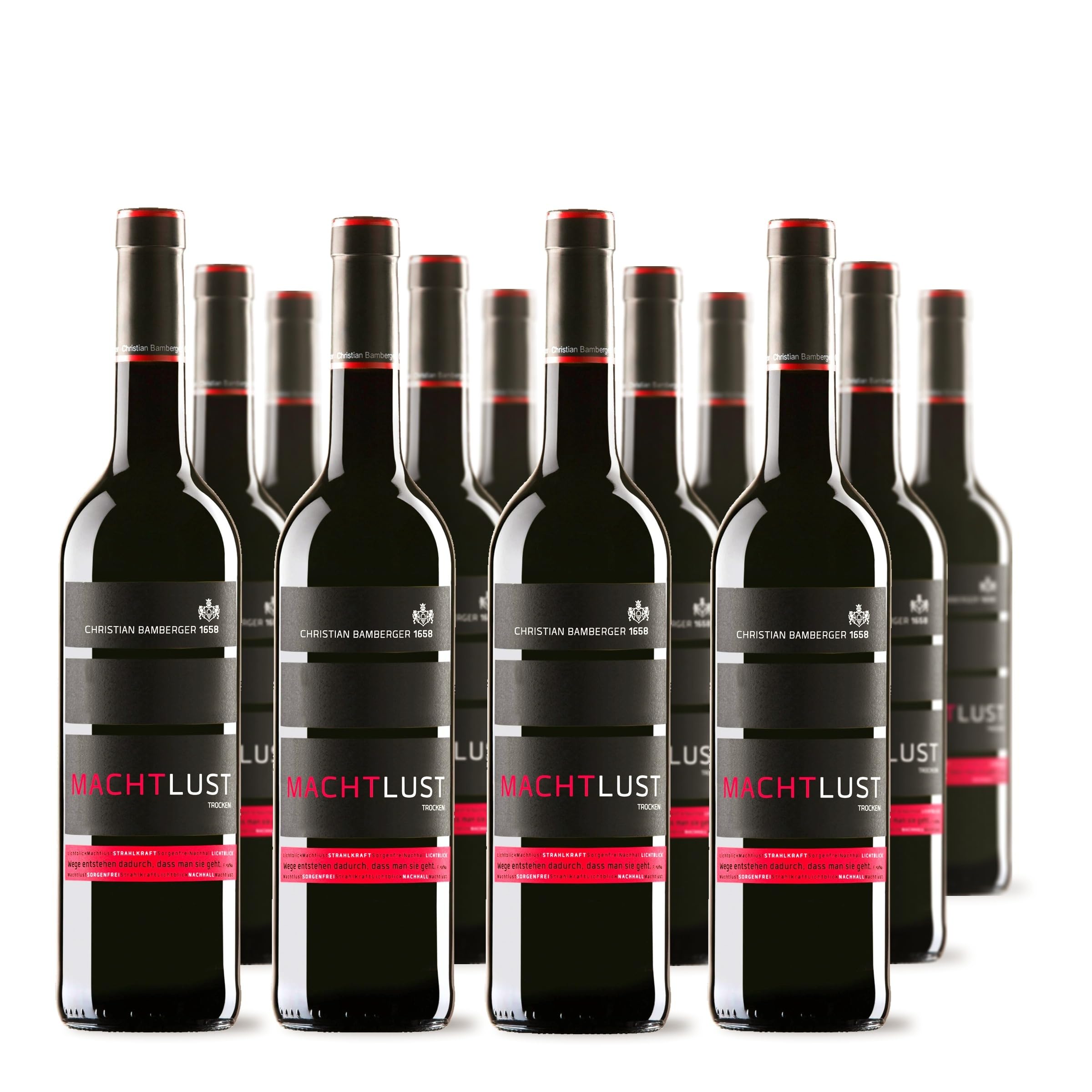 Bamberger 2022 'Machtlust' Rot trocken (12 x 0,75 l) inkl. weine.de-DropStop