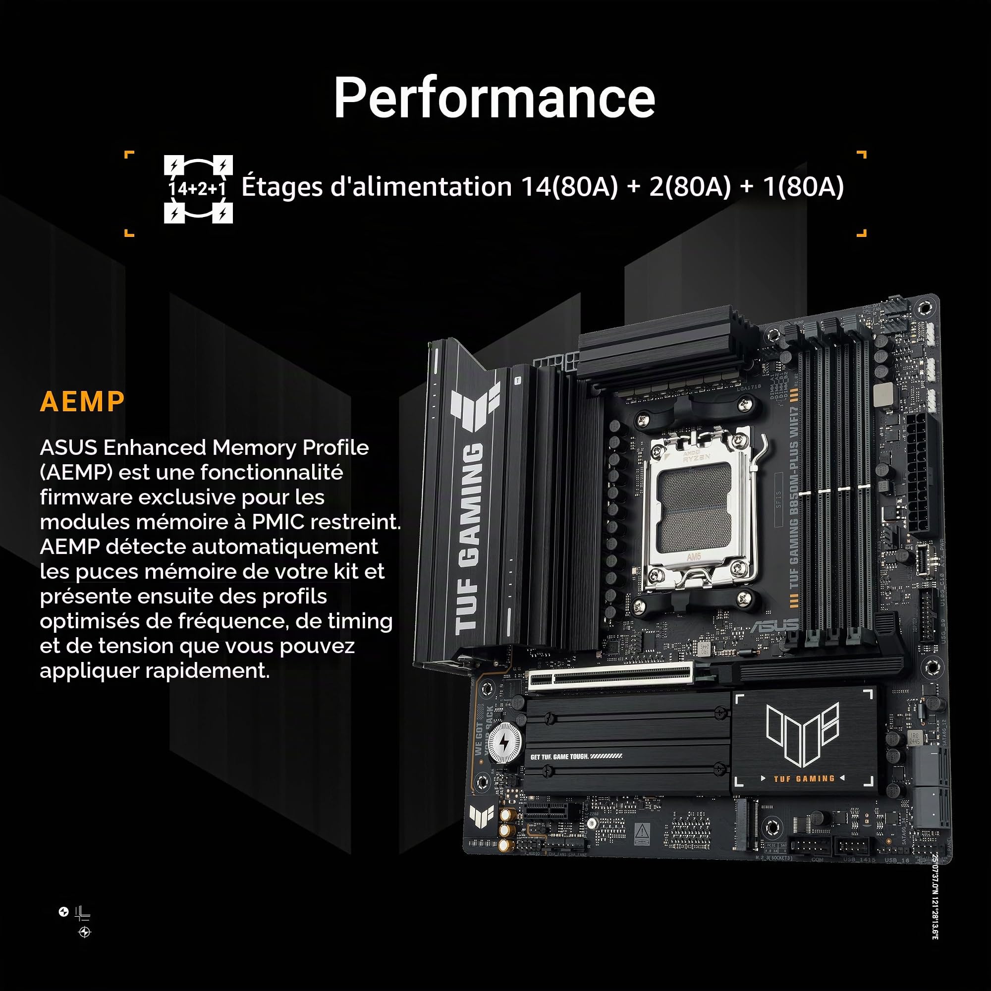 Asus Tuf Gaming B850M-Plus Wifi7 Amd B850 Socket Am5 Micro Atx (tuf Gaming B850M-Plus Wifi7)