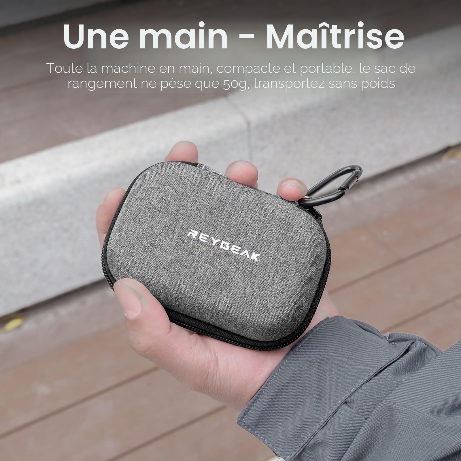 REYGEAK Étui Osmo Action 5 Pro, étui de Transport Portable en Cuir PU, Sac à bandoulière pour DJI Osmo Action 5/4/3 Adventure Combo Accessoires (Petite Taille)