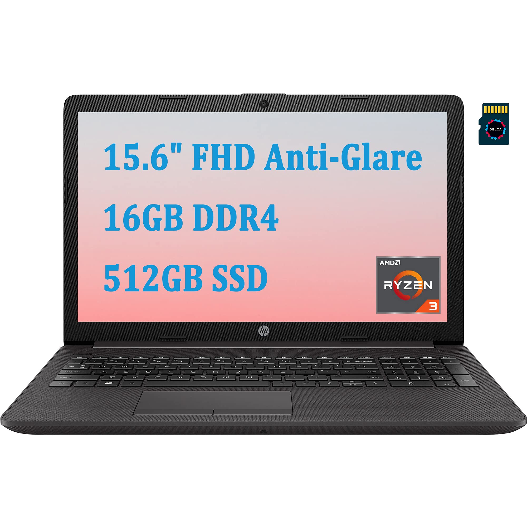 HP 255 G7 15 2021 Premium Business Laptop I 15.6" FHD Anti-Glare Display I AMD Ryzen 3 3200U ( i5-82